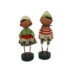 Lori Mitchell 13339 Curbie & Coco Come A Caroling 2 Piece Figurine Set