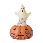 Jim Shore Heartwood Creek 6010676 Ghost in Pumpkin Miniature Figurine 3.94"
