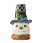 Jim Shore 6011965 Snowman In Hat Lighted Rotating Figurine 10.5" H - Image 2