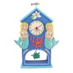 Allen Designs 6012492 Beach Time Mantle Mermaid Clock 9" x 13.4"