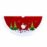 Kurt Adler TS0251 Red, Green, and White Santa Applique Treeskirt 48"