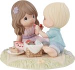 Precious Moments 212004 " Every Day With You Is A Picnic" Porcelain Figurine 4"