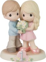 Precious Moments 223015 One Blossoming Year Together Porcelain Figurine 5.25"