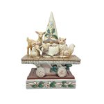 Jim Shore Heartwood Creek 6011623 White Woodland Gnome Animals Train Car Figurine 7.5"