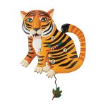 Allen Designs 6012490 Stripes The Tiger Pendulum Wall Clock 11.2"