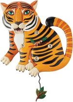 Allen Designs 6012490 Stripes The Tiger Pendulum Wall Clock 11.2" - Image 2