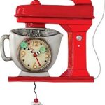Allen Designs P1371 Vintage Red Mixer Pendulum Wall Clock 16.5"