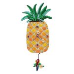 Allen Designs P1562 Island Time Pineapple Pendulum Wall Clock 17"
