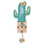 Allen Designs P1856  Desert Bloom Cactus Pendulum Wall Clock 19.5"