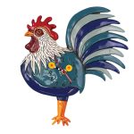 Allen Designs P1995 Rooster Pendulum Wall Clock 13.5"