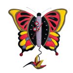 Allen Designs P2154  Butterfly Pendulum Wall Clock 13.25"