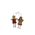 Lori Mitchell 11113 Set of 2 Tree Trimming Angels Ornaments 4"