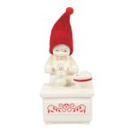 Snowbabies Classics Christmas Memories 6008628 Making A Doughman Figurine 4.13"