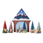 Jim Shore Heartwood Creek 6009346 Small but Miraculous Gnome Christmas Pageant Scene Figurine Set, 3.125"