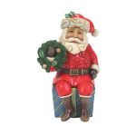 Jim Shore Heartwood Creek 6011487 Santa Sitting on Gifts Miniature Figurine 3.74"