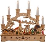 Kurt Adler JEL0996 LED Musical Motion Christmas Village 10.2" - Image 2