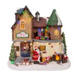 Kurt Adler C5620 LED Musical Santa's Workshop 9.5"