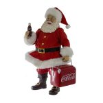 Kurt Adler CC5222  Santa with Coca Cola Cooler 10.5"