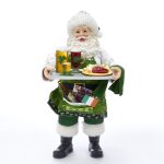 Kurt Adler FA0106 Fabriché™ Musical Irish Chef Santa 10.5""