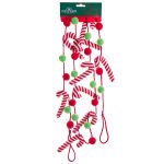 Kurt Adler H7594 Candy Cane Garland 6Ft long