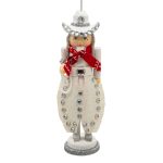 Kurt Adler HA0677 Hollywood Rhinestone Cowgirl Nutcracker Ornament 6"