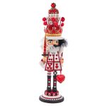 Kurt Adler HA0678 Hollywood King of Hearts Nutcracker 18"