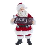 Kurt Adler HY0476 Hershey™ Bar Fabric Santa 10"