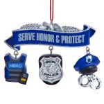 Kurt Adler J8820 Police Danglers Ornament 3.75"