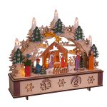 Kurt Adler JEL0944 LED Nativity Scene with Led Candles 11" H