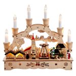 Kurt Adler JEL0996 LED Musical Motion Christmas Village 10.2"