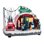 Kurt Adler JEL1319  Lighted Christmas Trees Village Shop 4.7" h