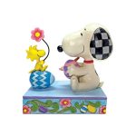 Peanuts by Jim Shore 6011947 Snoopy & Woodstock Painting Easter Eggs Figurine 4.25"