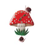 Allen Designs 6012446 Fun-Guy Mushroom Wall Clock 11.61" H