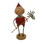 Lori Mitchell 11087 Horsing Around Santa Figurine 6.5"