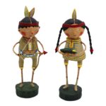 Lori Mitchell 23872 Indian Guide and Princess 2 Piece Set Figurine's 6"