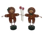 Lori Mitchell 93916 Gingerbread Boy and Girl Figurines 6" Set of 2