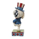 Jim Shore Peanuts 6011949 Patriotic Snoopy Marching Figurine 5.5" - Image 2