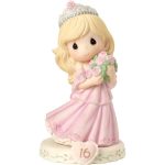Precious Moments 162015 Growing In Grace, Age 16, Blonde Girl Figurine 6"
