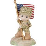Precious Moments 232018 Thank You For Being My Hero Military Boy Figurine 6.5"