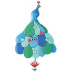 Allen Designs 6015366 Priscilla Peacock Pendulum Wall Clock 12.6"