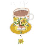 Allen Designs 6015367 Cuppa Joy Pendulum Wall Clock13"
