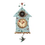 Allen Designs P8008 Birdhouse Pendulum Wall Clock 15"