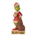 Jim Shore 6008891 Dr. Seuss The Grinch Naughty and Nice Double Sided Figurine 8.27"