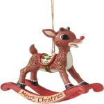Jim Shore 6009114 Rudolph The Red-Nosed Reindeer Traditions Rocking Horse Hanging Ornament 3.54 "