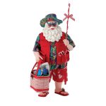Possible Dreams Santa 6014789 Hook, Line and Santa Figurine 10.5"