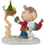 Precious Moments 237406 Peanuts Christmas Is The Joy Of Giving Figurine 5"