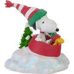 Precious Moments 237408 Peanuts Dashing Through The Snow Figurine 4.25"
