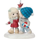 Precious Moments 241034 Merry Kiss-mas Figurine 5.75"