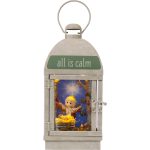 Precious Moments 241107 All Is Calm All Is Bright LED Musical Lantern 10.75"