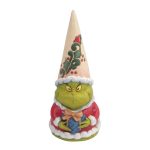 Jim Shore 6009201 Grinch Gnome Holding Present Figurine 5.5"